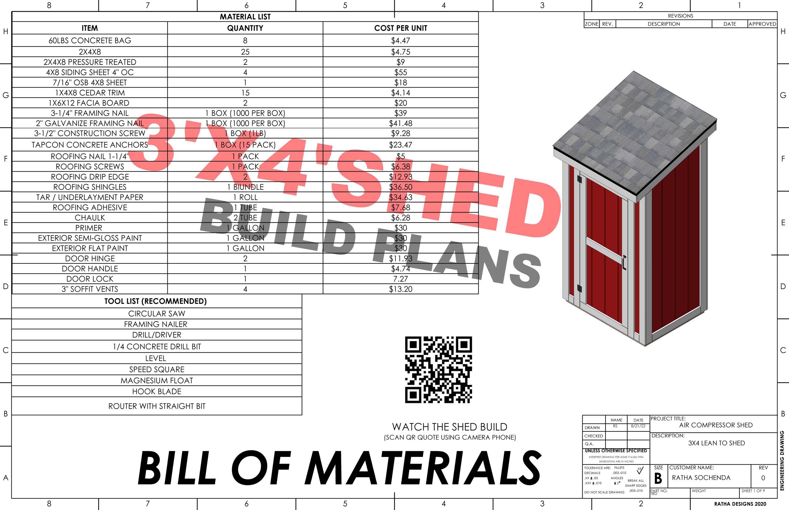 3x4 Lean To Shed Build