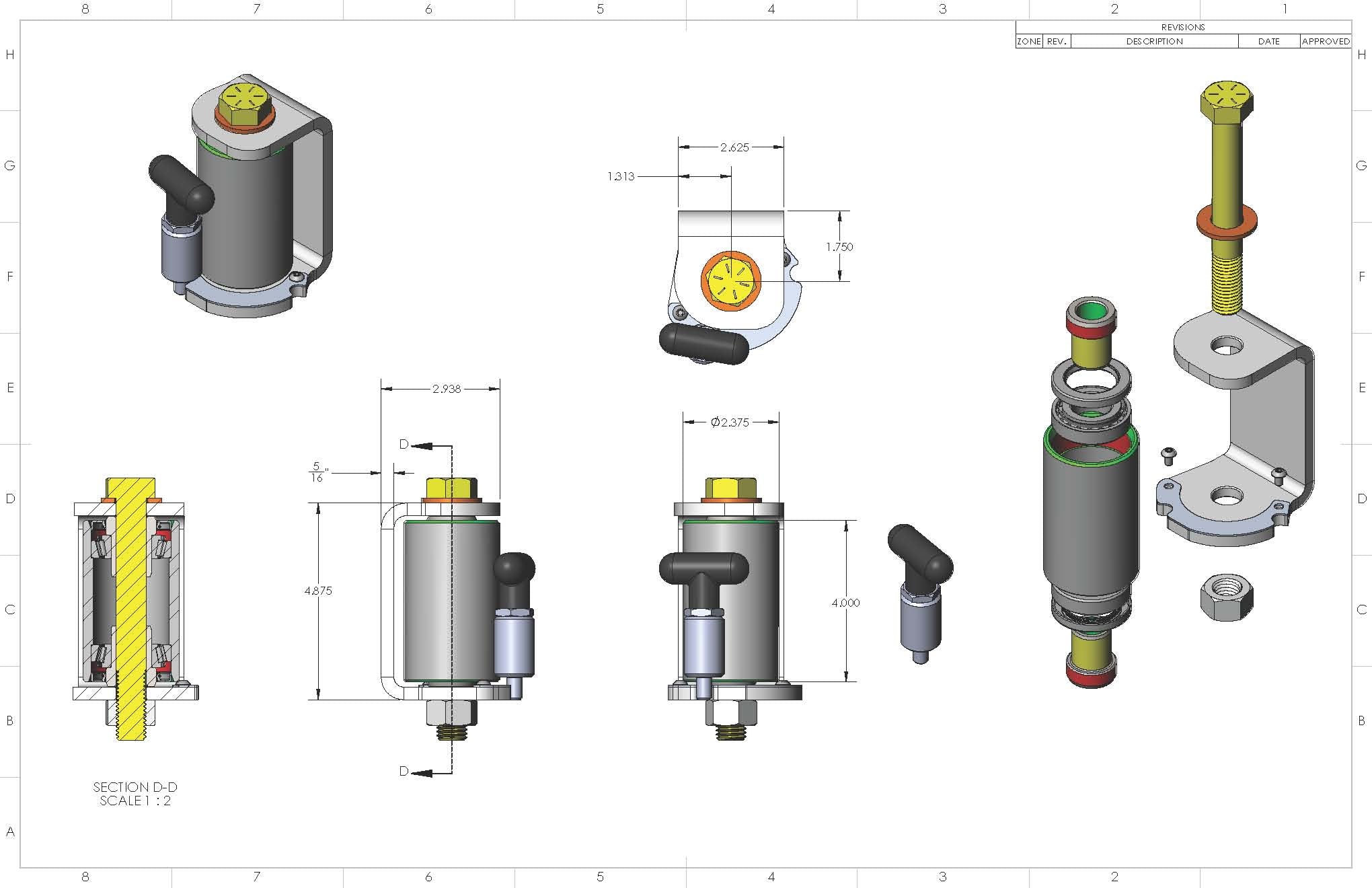 Swing Out Spare Tire Carrier Universal Heavy Duty Hinge Kit Assembly