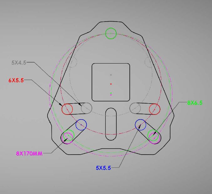 Universal Tire Carrier Mounting Wheel Plate
