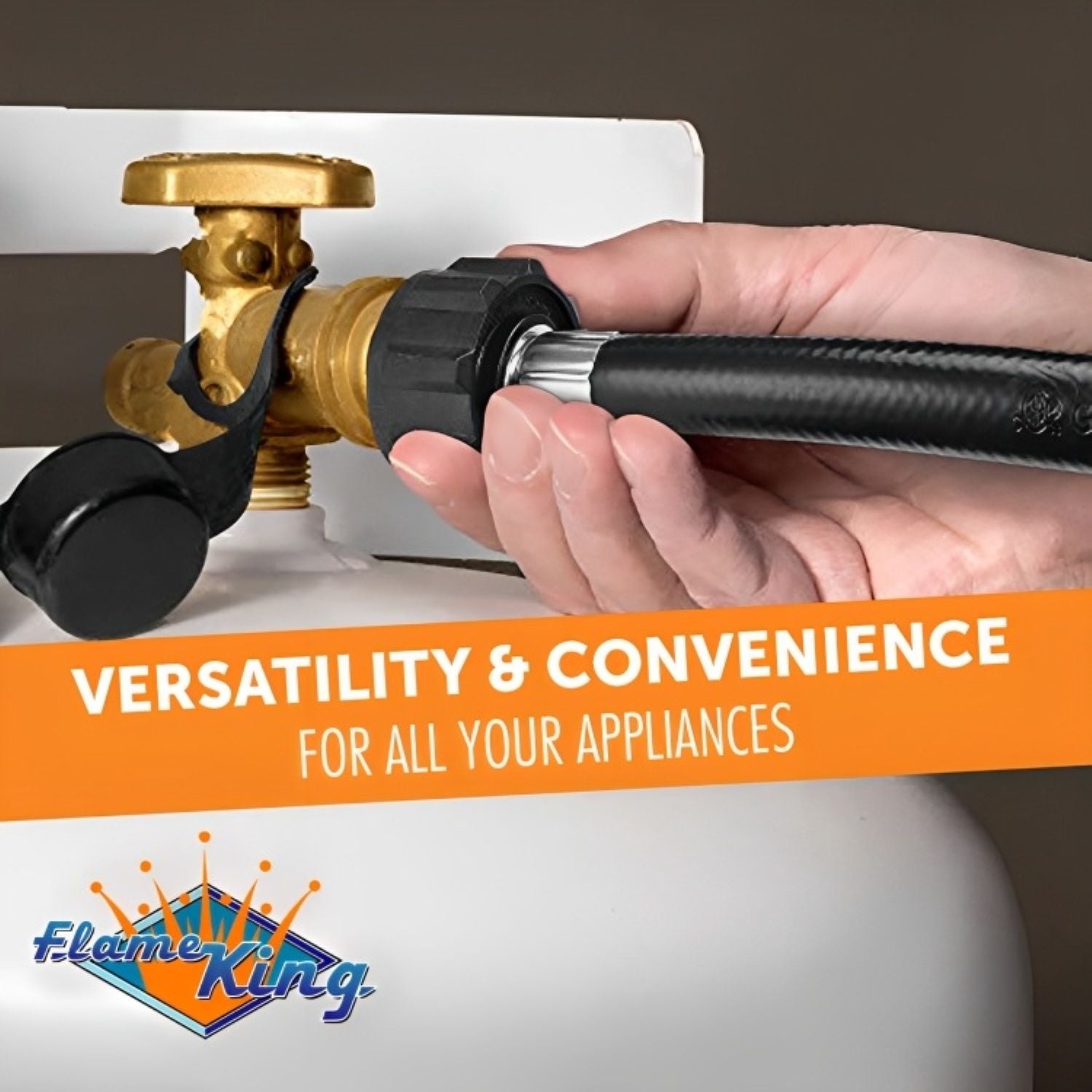 Flame King 4 Feet Propane Adapter Hose 1 lb to 20 lb Converter Replacement for QCC1