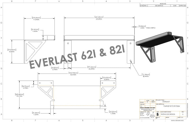 Everlast 62i + 82i Plasma Cutter Custom Shelve DXF Cut Files