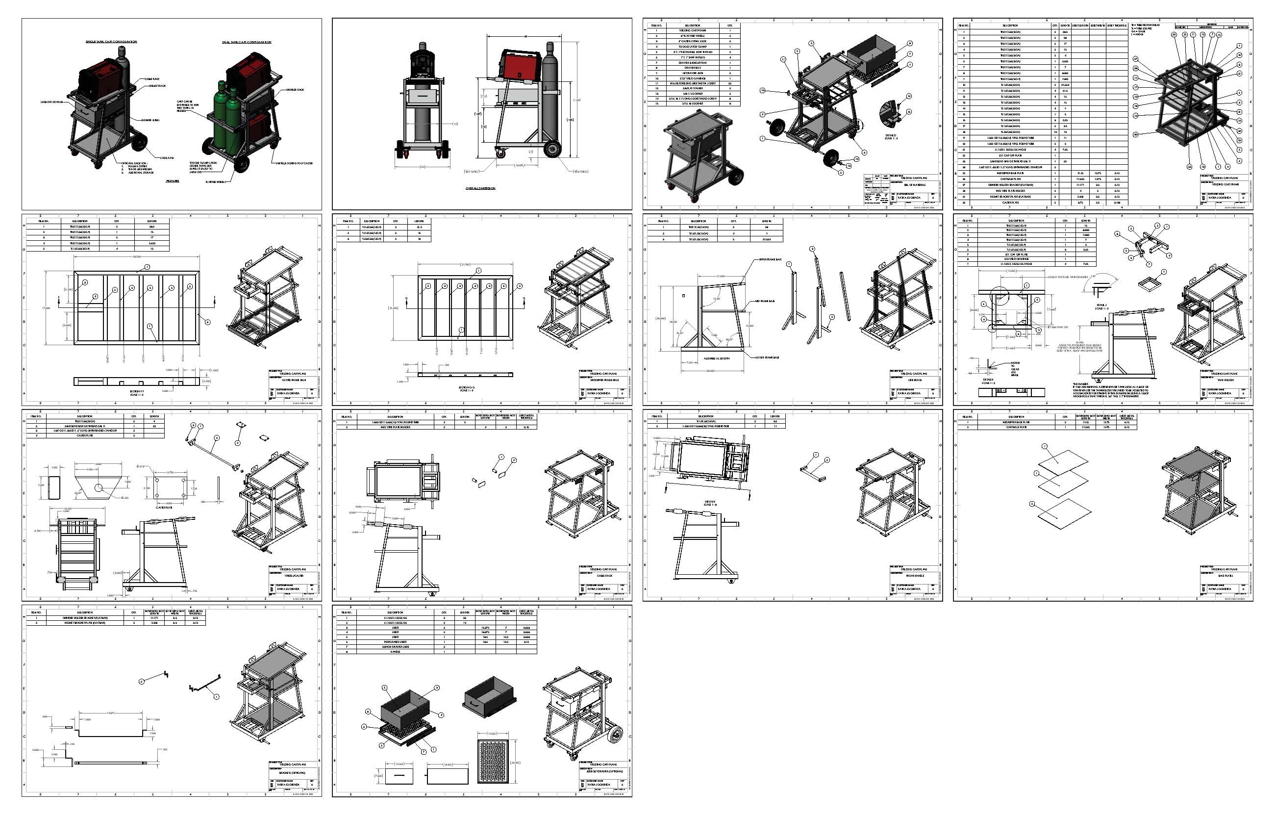 DIY Welding CART Plans [Standard & Metric] | Multipurpose Cart | Build Plans | Fabrication