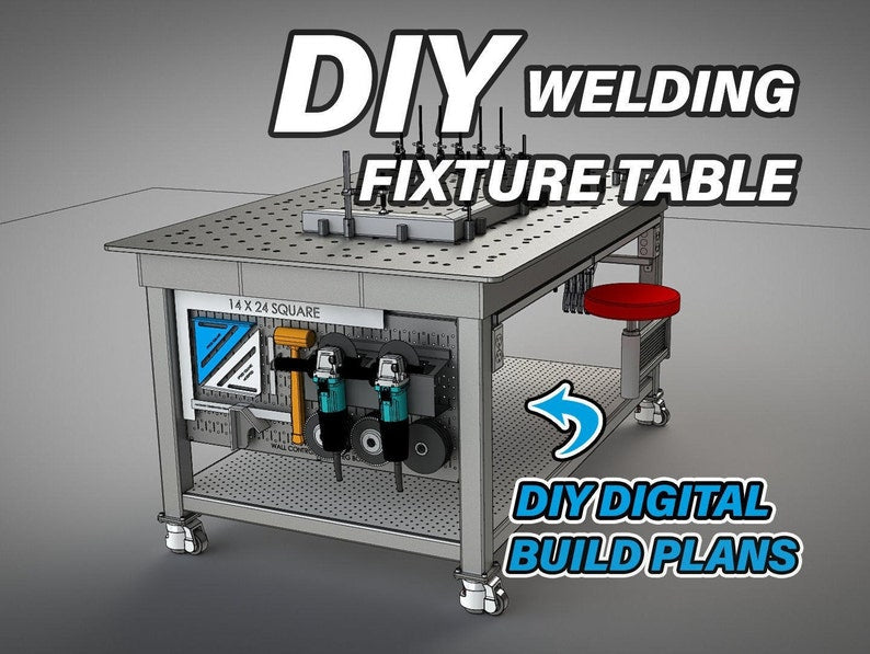 43" X 67" Garage Shop Welding Fixture Table [Standard & Metric] - Digital Build Plans