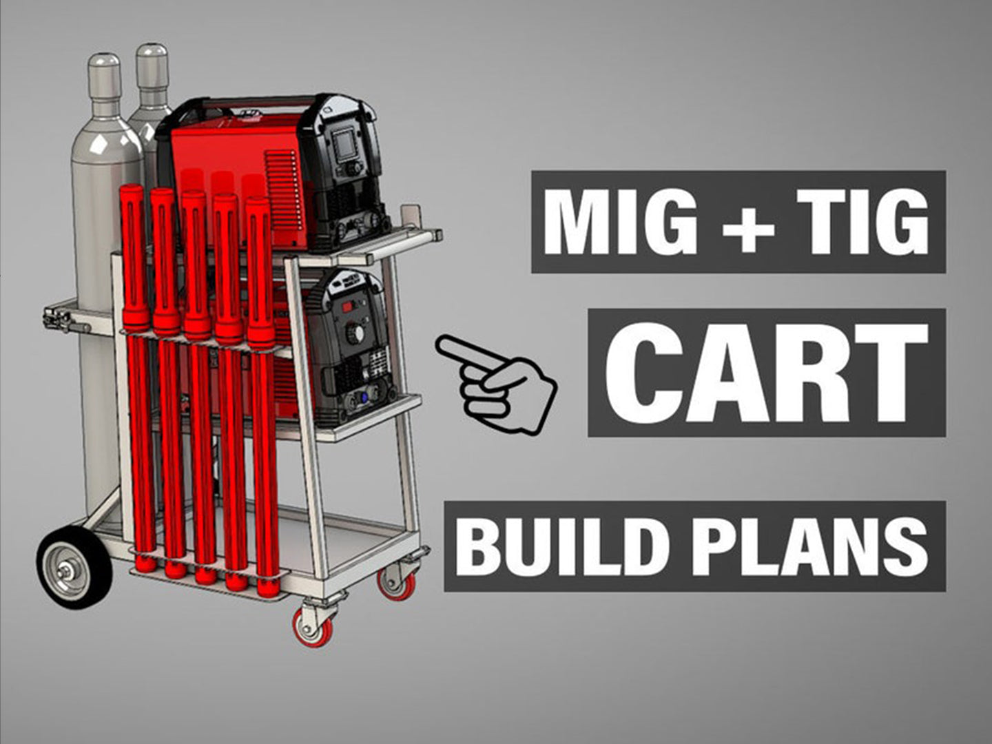 DIY Mig + Tig Welding CART Plans [Inches + Metric Units] - Multipurpose Cart | Build Plans