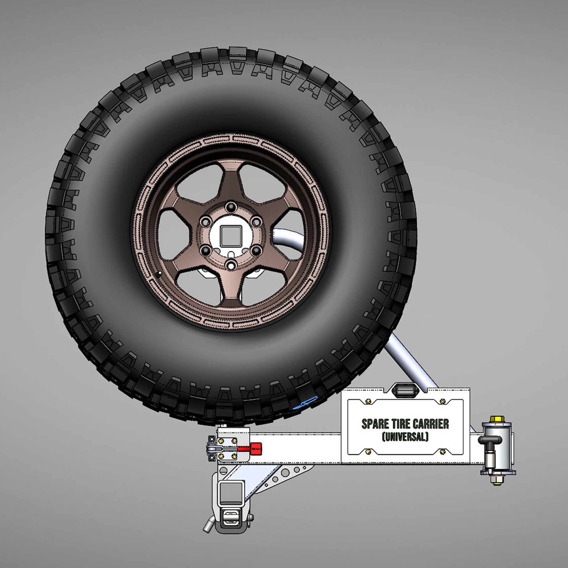 Version 2 – Tire Carrier Build Plans [inches+mm]