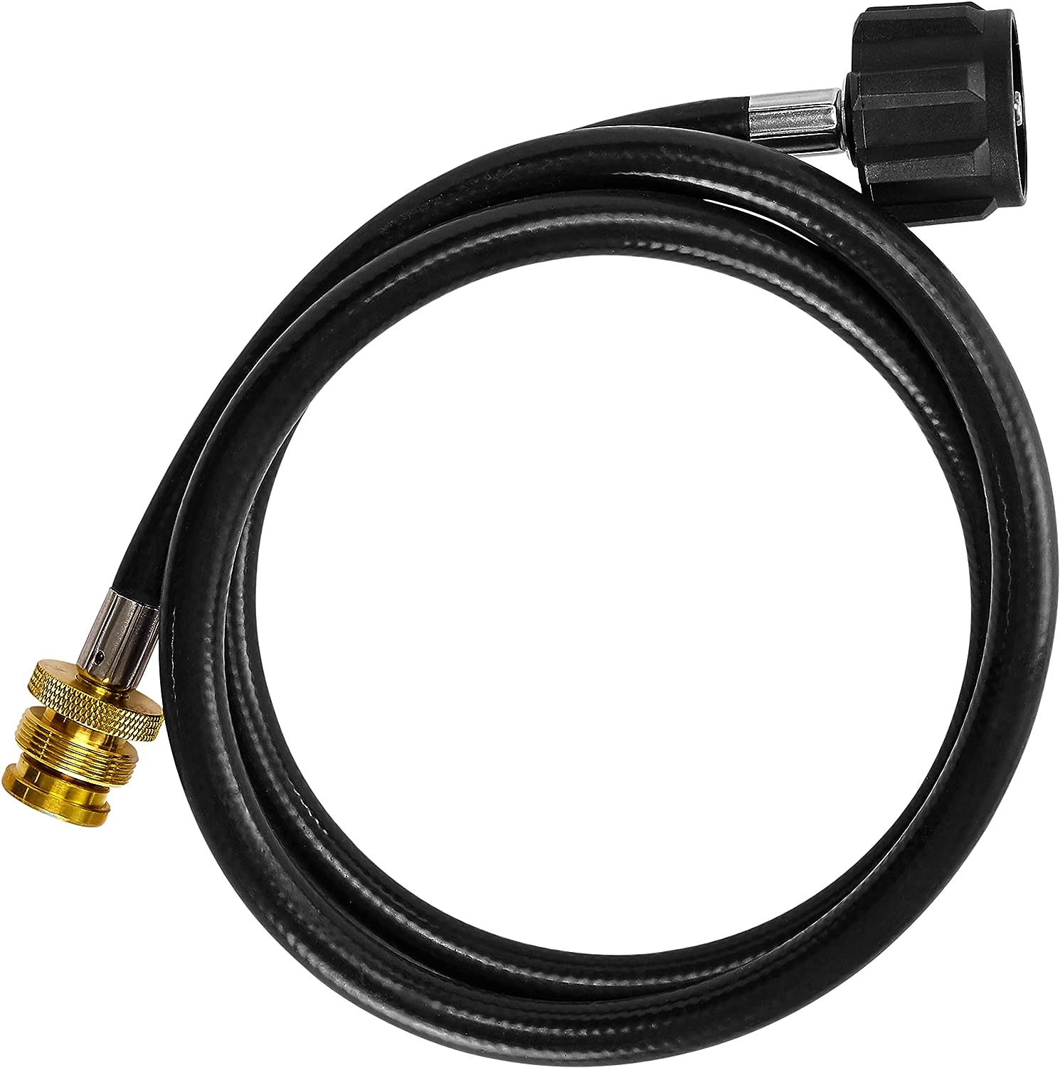 Flame King 4 Feet Propane Adapter Hose 1 lb to 20 lb Converter Replacement for QCC1