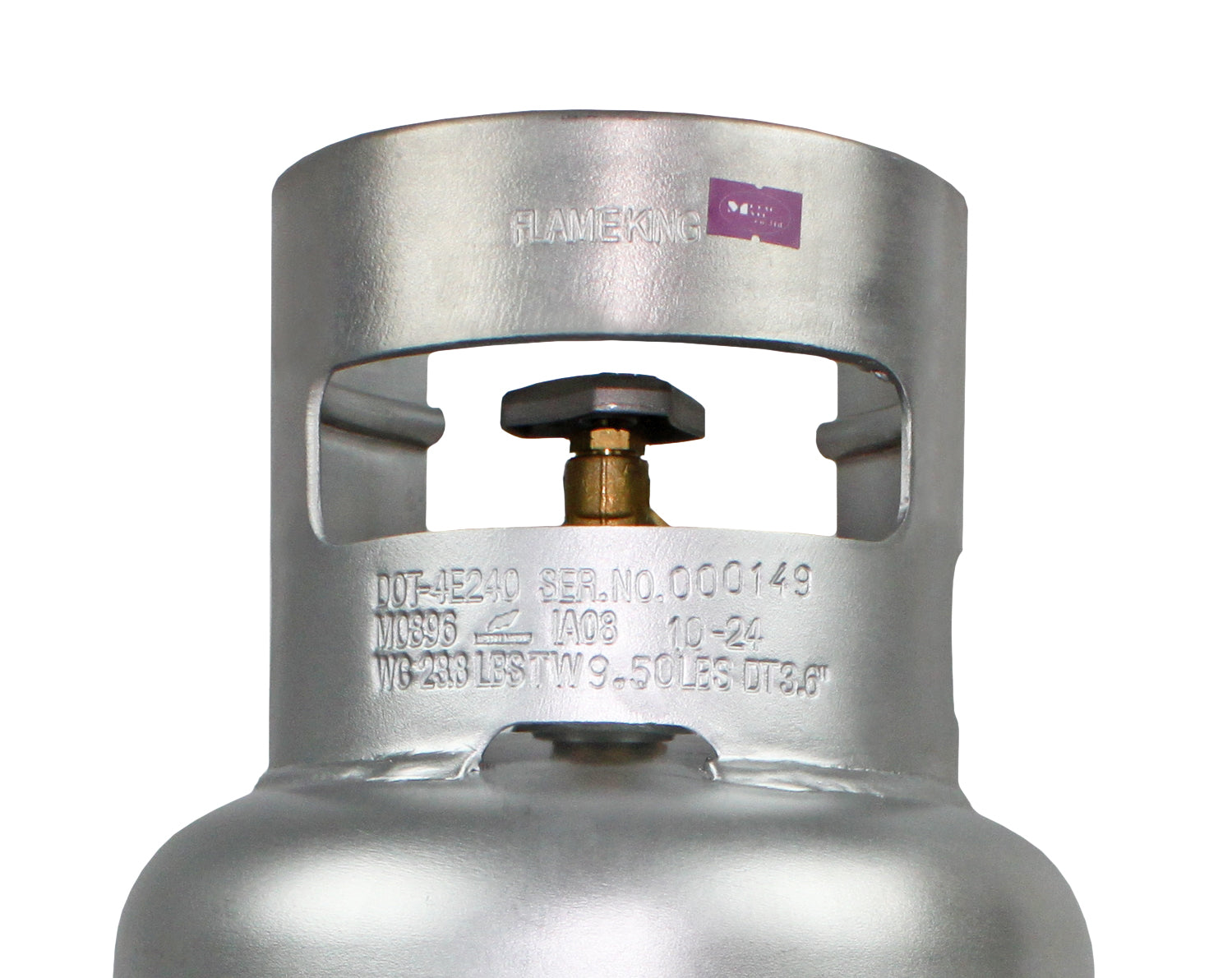 Flame King Lightweight 10lb Aluminum Propane Tank LP Cylinder with OPD
