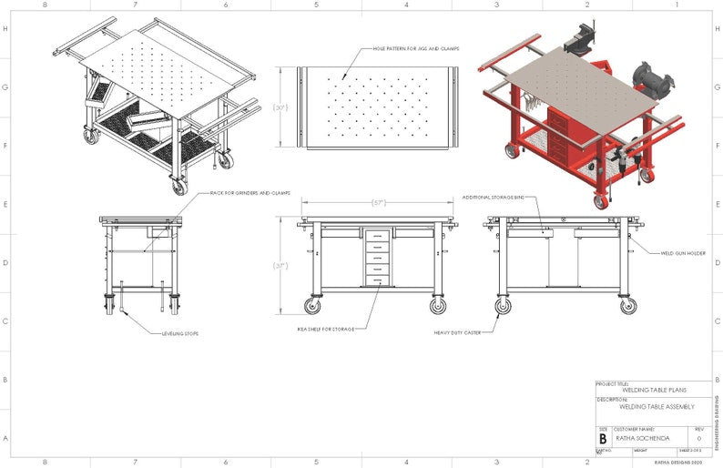 Welding Table Plans + Bonus 3D Model [Standard & Metric] | DIY | Multipurpose Workbench | Build Plans | Fabrication