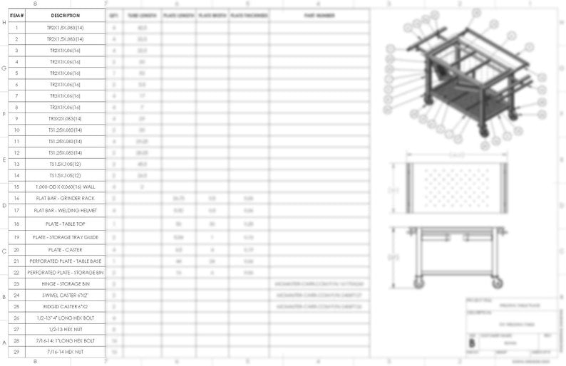Welding Table Plans + Bonus 3D Model [Standard & Metric] | DIY | Multipurpose Workbench | Build Plans | Fabrication