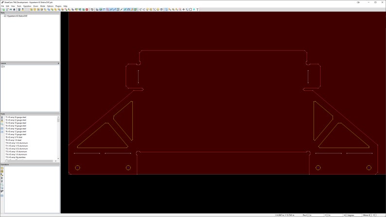 Hypertherm 45, 65, 85 + Sync + 105 Plasma Cutter Custom Shelve DXF Cut Files